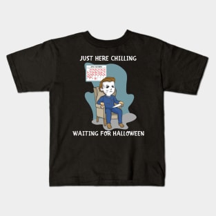 Just Here Chillin Waiting For Halloween Costume T-shirt Kids T-Shirt